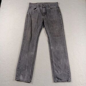 Levis 513 Jeans Mens 33x32 Gray Denim Slim Straight Cowboy Rodeo Faded